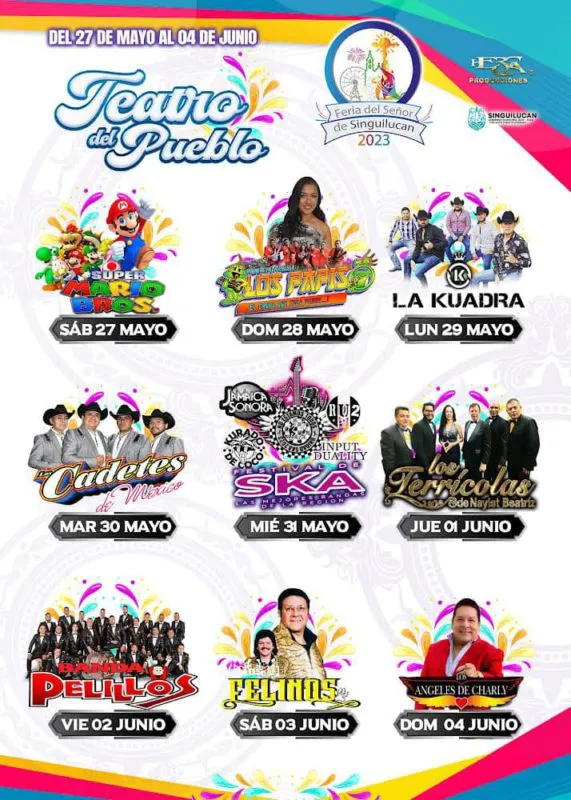 Feria Singuilucan 2023: estos son los artistas que estarán en el teatro del pueblo