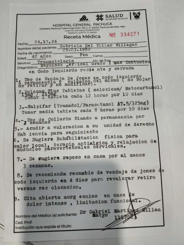 Pachuca: Gabriela del Villar pide atención médica tras accidente con camioneta de alcaldía