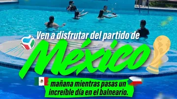 Visitantes podrán seguir los partidos del Mundial 2026 en pantallas gigantes mientras disfrutan de las aguas termales del Balneario El Arenal.