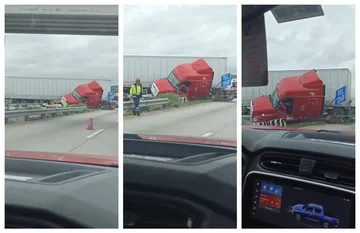 Arco Norte: tráiler se sale del camino y provoca caos vial cerca de la caseta de Pachuca | VIDEO