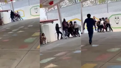 El ataque a la maestra ocurrió durante clases, ante la presencia de niños y padres de familia.