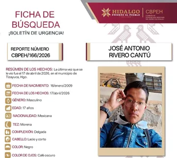 Ficha de Búsqueda de José Antonio Rivero Cantú