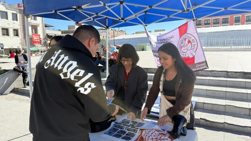 “No queremos gradualidad”: Frente por las 40 Horas protesta en Pachuca