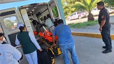 Ambulancia aérea de la SSPH durante atención de emergencia.