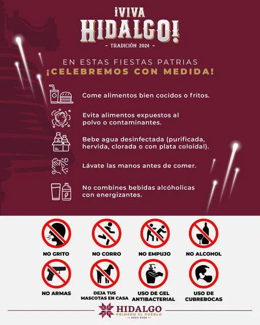 Fiestas Patrias 2024: consejos para una celebración segura en Hidalgo