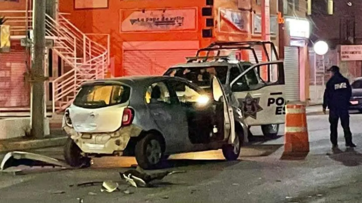 Vehículo dañado tras choque