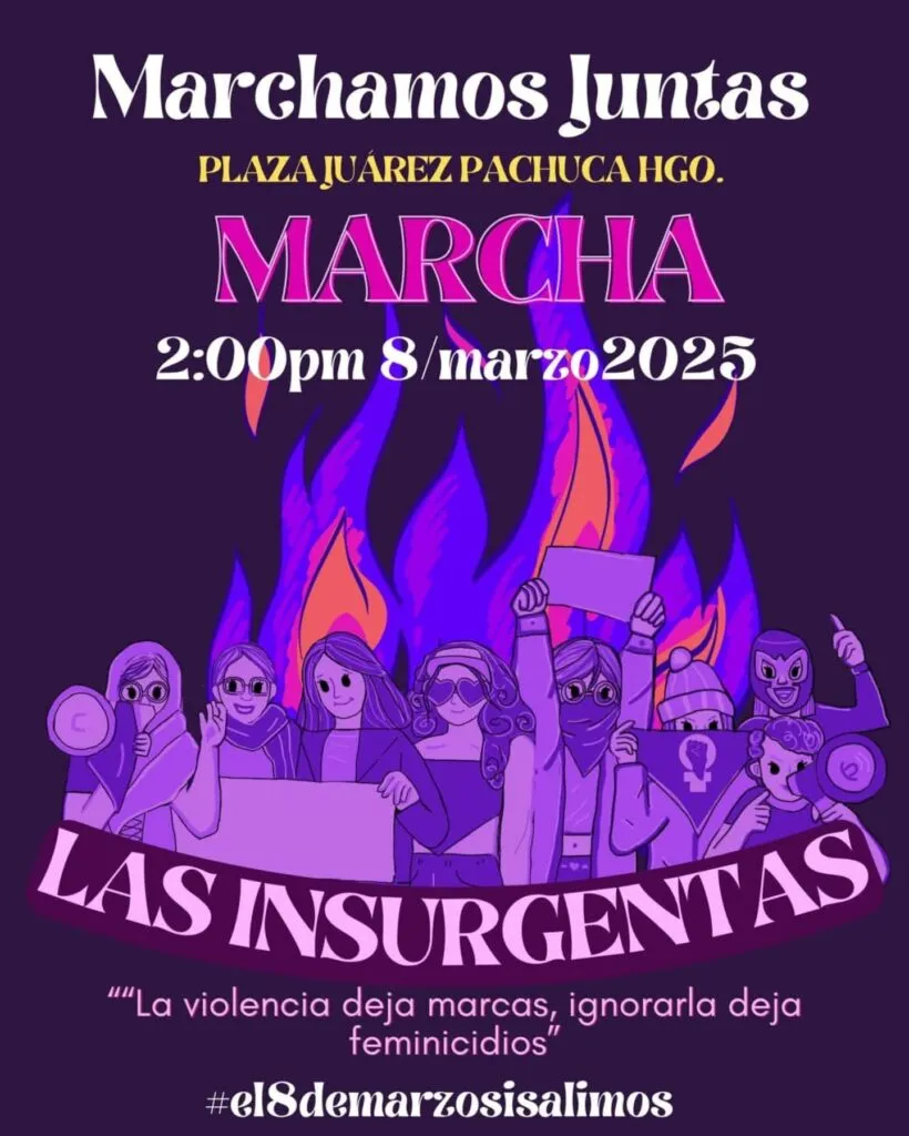 Marcha 8M Pachuca 2025: ¿a qué hora empieza?