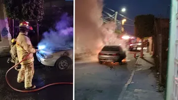 Actopan: sofocan incendio de vehículo en la colonia Centro Norte