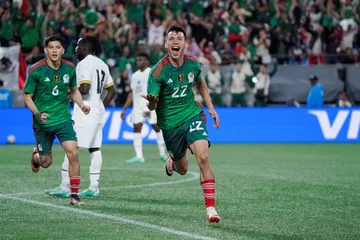 Foto de Hirving 'Chucky' Lozano, quien anotó uno de los dos goles con los que México derrotó a Ghana.