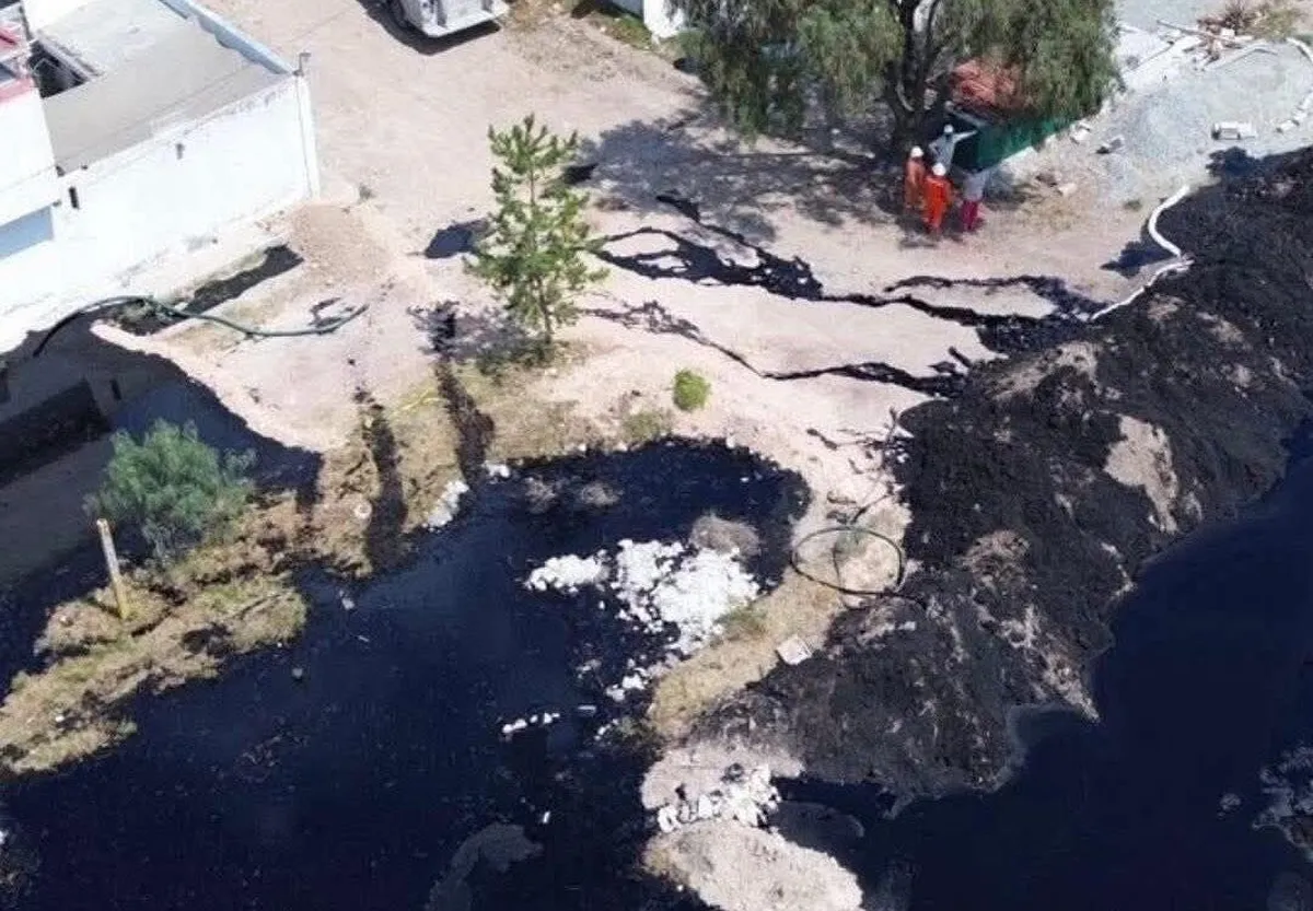 fuga en ducto de pemex Santiago lapacoya