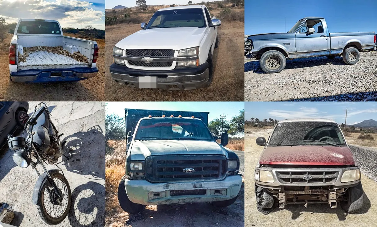 Detienen a dos por portación de armas y recuperan 6 vehículos robados