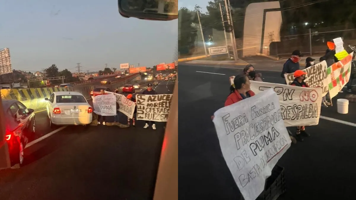 Bloqueo en la autopista México–Pachuca