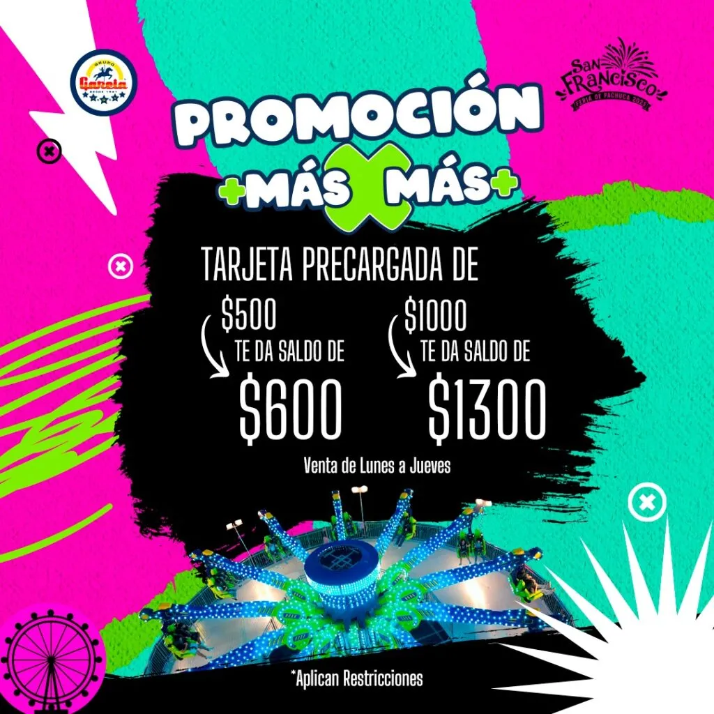 ¿Cuánto costarán los juegos mecánicos en la Feria San Francisco Pachuca 2025? Descúbrelo aquí