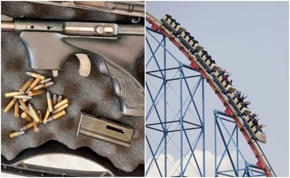 Menor intentó entrar con ametralladora a Six Flags