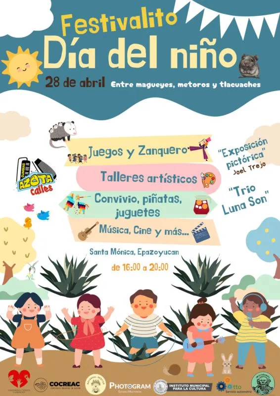 Epazoyucan: realizarán Festivalito artístico por el Día del Niño 2024