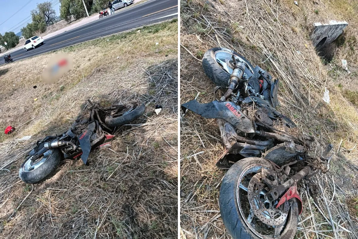 Trágico accidente en la carretera México–Pachuca deja un motociclista sin vida
