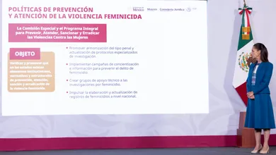La presidenta Claudia Sheinbaum anuncia una iniciativa para homologar las investigaciones y sanciones por feminicidio en México.