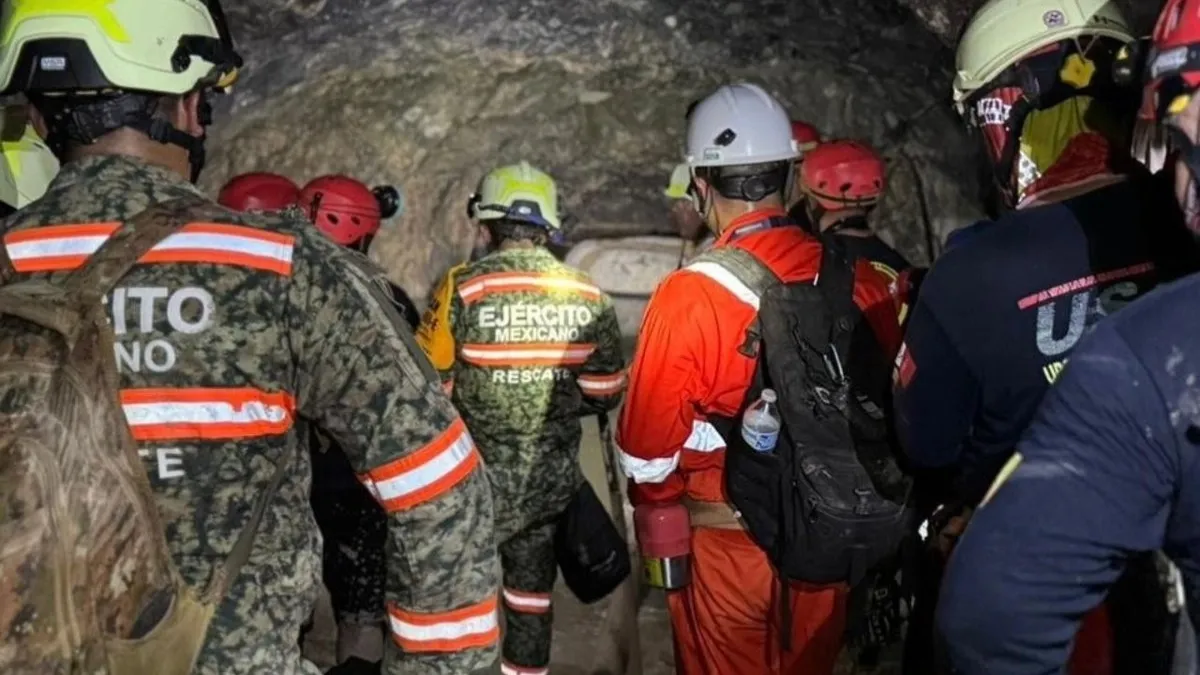 Labores de rescate continúan en la mina Santa Fe tras localizar a dos mineros más, uno con vida.