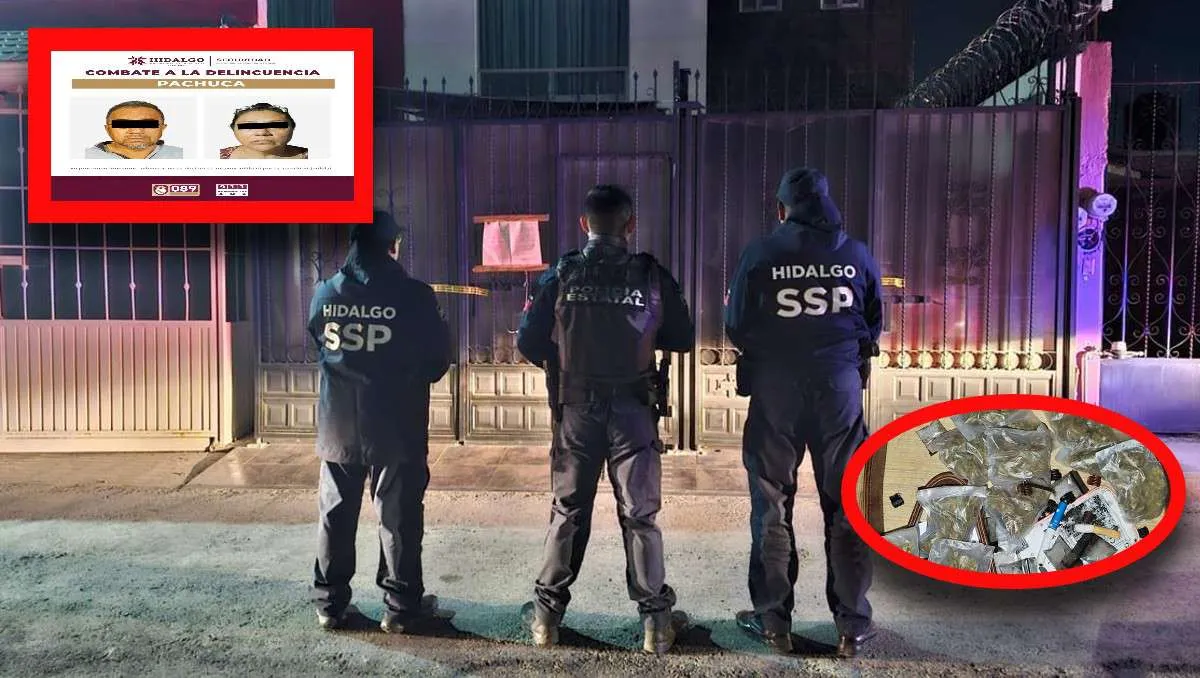 Secretaría de Seguridad Pública de Hidalgo detiene a pareja por delitos contra la salud