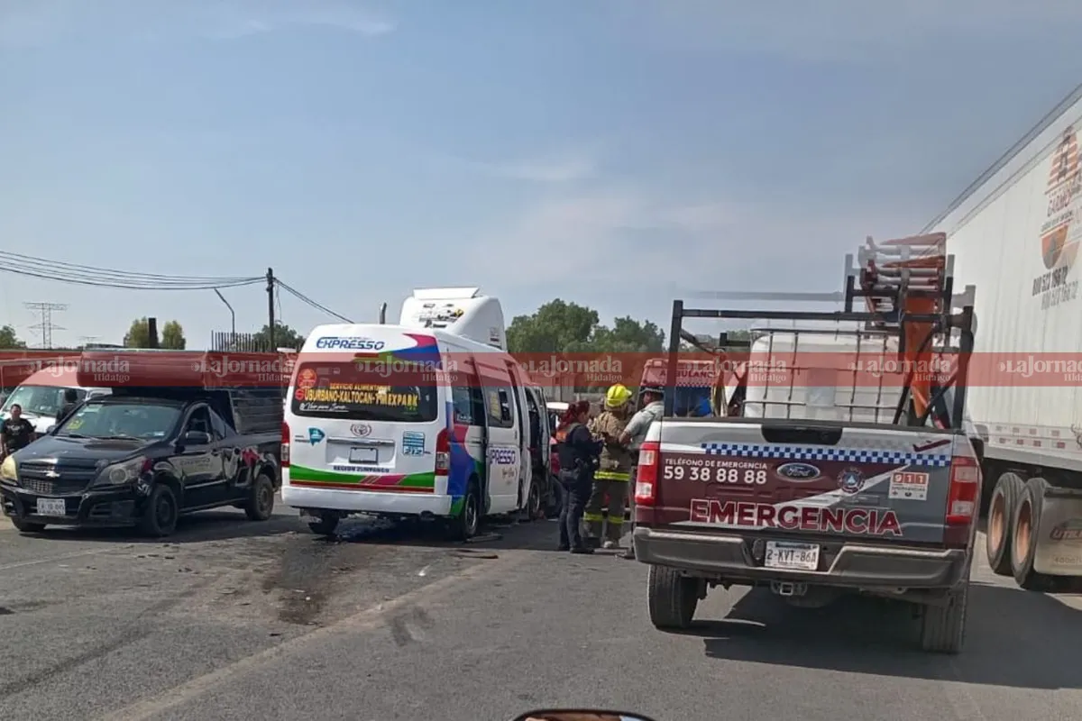 Accidente en la carretera México-Pachuca deja varios lesionados