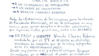 La carta que el ex diputado federal Cipriano Charrez escribió desde el CERESO.