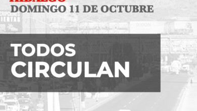 Hoy todos circulan, domingo 11 de octubre