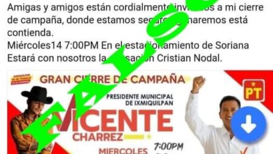 Difunden evento masivo de candidato