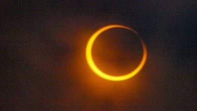 Foto de un eclipse solar, con el próximo que podrá verse en México en abril de 2024.