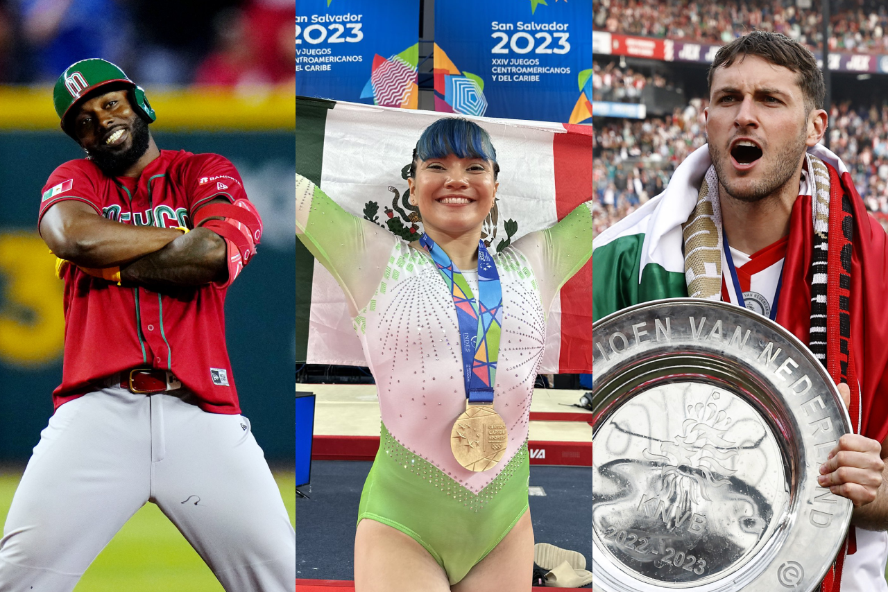 Foto de Randy Arozarena, Alexa Moreno y Santiago Giménez, algunos de los deportistas mexicanos más destacados del 2023.