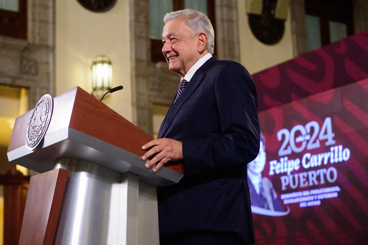 El Presidente Andrés Manuel López Obrador aseguró sentirse optimista en la recta final de su gobierno y a cuatro meses de las elecciones del 2 de junio. Foto: Presidencia