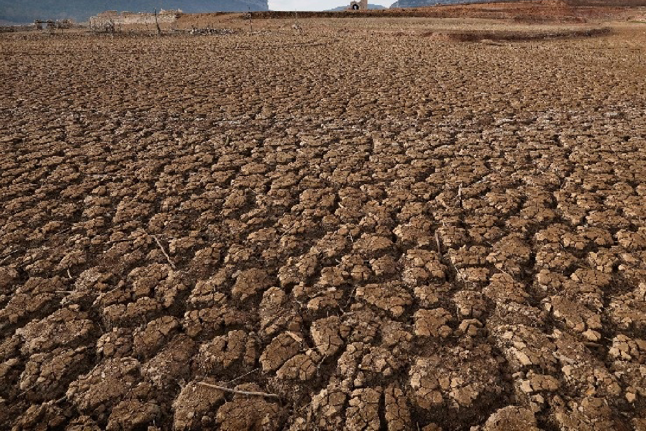 Foto de un suelo en sequía como el de Hidalgo por la crisis d agua.